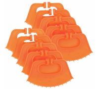 10 Pièces Pince de Sevrage, Anneau de Nez en Polypropylène Orange | Outil Ergonomique, Fixation sans Outil, Contrôle Anti-suction, pour Bovins en Pâturage Extérieur