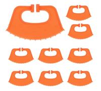 10 Pièces Pince de Sevrage des Veaux en Plastique PP Orange | Contact Doux, Bords Lisses sans Bavure, Pose Facile, pour Éleveurs et Bovins en Pâturage