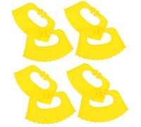10 Pièces Pince de Sevrage en Plastique PP Jaune, Réutilisable | Réduit le Léchage , Surface Lisse Polie sans Bavures, Usage Cour, Étable