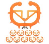 10 Pièces Pince Nasale, Outil de Sevrage en Plastique Orange | Installation Rapide, Surface Lisse sans Bavures, Confort D’usage, pour Vétérinaires et Gestion du Troupeau