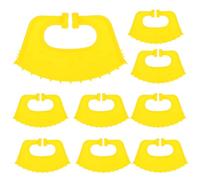 10 Pièces Pince Nasale, Outil de Sevrage en Plastique PP, Jaune | Usage Agricole Extérieur, Surface Lisse sans Bavures, Ajustement Sûr du Nez, pour Vaches et Veaux Mâles
