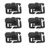 10 Pièces Pince Rotative, Clip de Sangle Noir en Plastique | Rotation 360 Degrés, Organisation Fiable du Matériel, Usage en Randonnée, pour Grimpeurs et Coureurs