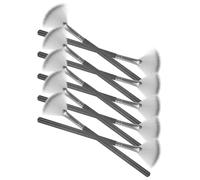 10 Pièces Pinceau de Maquillage en Éventail, Petite Taille | Bristles Souples, Manche Lisse, Usage Portable, Retouches de Maquillage, pour Nez et Essence Acide