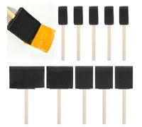 10 Pièces Pinceaux en Mousse, Pinceau éponge, Pinceaux éponges Tailles variées pour Arts, pour l'application de Teintes Peintures, Vernis et huiles sur Le Bois, pour Adultes/Enfants/Peinture Aquarelle