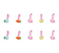 10 Pièces Pinces à Cheveux Colorées en Plastique, Style Doux | Petites Filles et Écolières, Usage Quotidien ou Costume de Noël, Confort Toute la Journée Style Aléatoire