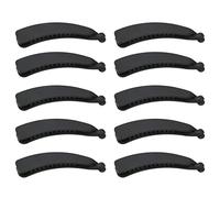 10 pièces, pinces à cheveux noires en forme de banane, support flexible pour queue de cheval, pour cheveux épais, fins, bouclés ou lisses, antidérapant, sans parties tranchantes, a
