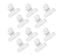 10 pièces pinces à copeaux en plastique, pinces à sac pour nourriture, mini pinces en plastique transparent, pinces à photos, pinces à linge, trombones utilitaires, pinces à (Large)
