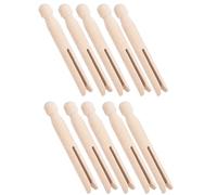 10 pièces Pinces à Linge Traditionnelles en Bois, Dolly en Bois vêtements vêtements Broches Broderie Point de Croix Fil Laine enroulement tiges de Rangement Couture