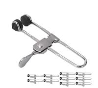 10 Pièces Pinces à Tête en Caoutchouc à Levier de Verrouillage, Pince à Grille D'action à Levier Pinces de Montage de Carreaux Antirouille Multifonctionnelles en Acier Inoxydable