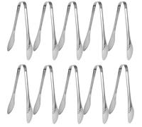 10 Pièces Pinces de Cuisine en Acier Inoxydable, 17.8cm Pince Alimentaire | Multifonction Cuisiner Griller P âtisserie et Cuire, pour Barbecue, Salade, Pain, Buffet, Hôtel Restaurant, BBQ