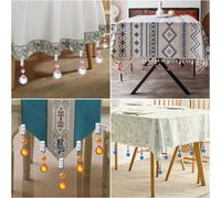 10 pièces Pinces de décoration de table pour nappe - suncatcher en acrylique, boule de lumière colorée. Clips de table en métal, conviennent pour la table à manger, le salon, le café, le restaurant, l