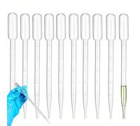 10 Pièces Pipette,5 ML Pipette Plastique,Pipette Graduée,Pipette de Transfert en Plastique,Pipette Cuisine,Transparent,pour Transfert D'huiles Essentielles,Parfums,Liquides Divers (5 ml)