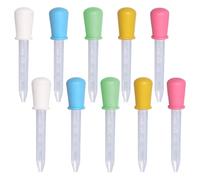 10 Pièces Pipette Plastique 5ml Pipette Graduée Pipette Enfant Pipette Goutte à Goutte Pipette Plastique, Compte Gouttes en Silicone, pour Alimentaire Bonbons Cuisine Animaux Domestiques Plantes