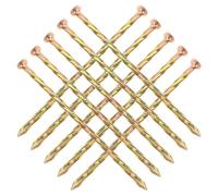 10 Pièces Piquet de Sol Spiralé 5 Pouces en Acier au Carbone | Installation Facile, Usage Extérieur, Couleur Or, pour Fixer Toile et Pelouse Artificielle