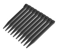 10 Pièces Piquets de Jardin Noirs en Plastique | Ancrage Stable pour Tissu, Usage Jardin et Activités Dehors, Design Polyvalent, Résiste aux Intempéries