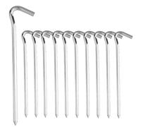 10 pièces Piquets de Tente, 18cm Crochet de Tente Camping Sardines de Fixation Sol en Alliage d'aluminium pour Le Camping et l'extérieur Pique-Nique Randonnée Pêche Jardinage