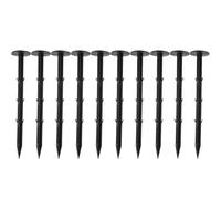10 Pièces Piquets de Tente en PP Noirs, Ancrage Robuste | Conception Lourde et Solide, Ne Rouille Pas, Usage Extérieur, Lot Pratique, Couleur Noire