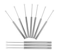 10 Pièces Piston Hydraulique pour Couvercle de Poubelle, Fermeture Douce | Acier Inoxydable et Plastique, Finition Blanche, pour Bacs à Bascule, Bureaux et Immeubles