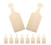 10 Pièces Planche à Découper avec Manche en Bois Brut Mini | Surface Vierge, Style Rustique , Rangement Suspendu, pour Atelier, ou Nuggets