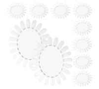 10 Pièces Planche de Présentation D’ongles Artificiels Ovale | Carte Échantillon de Couleur, Surface Transparente pour Comparaison, Usage Salon et Maison