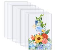 10 pièces Plaque Acrylique Transparente, 100 x 150 x 1 mm Feuille de Plastique Plaque Transparent, Plaque Plexiglas Transparent pour Remplacement du Verre du Cadre Photo, DIY Projets, Peintures