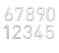 10 Pièces Plaque de Porte Numérique 0-9 Autocollante ABS Argenté | Usage Intérieur, Codage des Numéros, Pose Facile et Retrait Simple, Style Moderne aux Lignes Nettes
