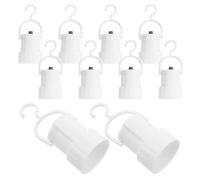 10 Pièces Plastique Douille B22 avec Interrupteur à Bouton et Crochet | Blanche, Installation Rapide, Commande Portable, Base Standard B22, Adaptée aux Réparations D’urgence D’éclairage