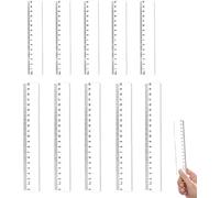 10 Pièces Plastique Regle 15 Cm/30 Cm,Échelle Double,Transparent Règle Incassable Fourniture Scolaire,Regle,Règles Incassables En Plastique Transparent