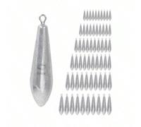 10 pièces Plombs en forme de larme, pour la pêche de fond A,B,C,D,E,F,10g/0.35oz,30g/1.05oz,40g/1.41oz,20g/0.7oz,15g/0.52oz,25g/0.88ozAlliage de fer