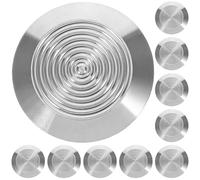 10 Pièces Plot Tactile de Cheminement en Acier Inoxydable Argenté