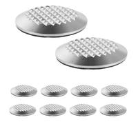 10 Pièces Plots Tactiles de Sécurité en Acier Inoxydable | Dôme Surélevé Antidérapant, sans Perçage, pour Marbre, Carrelage, Rampes et Zones à Fort Passage