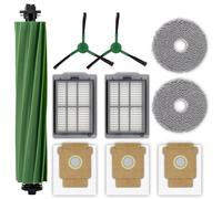 (10 Pièces) Plus 505 Combo Pièces de Rechange pour Robot iRobot Roomba Plus 405 Combo, 1 Brosse à Rouleau, 3 Sacs à Poussière, 2 Serpillères, 2 Brosses Latérales, 2 Filtres HEPA