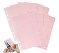 10 pièces Poches de classeur A6 sans Fermeture éclair, Inserts de planificateur budgétaire pour classeur à 6 Anneaux Enveloppes budgétaires sans Fermeture éclair, Pochette de Reliure A6