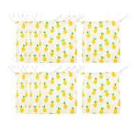 10 Pièces Pochette de Rangement à Cordon Ananas en Coton Lin | Jaune, Lot de Paquet Décoratifs Créatifs pour Petites Choses, Usage, Léger et Réutilisable