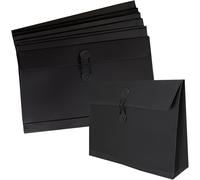 10 Pièces Pochette Document En Papier Kraft Sac Enveloppe De Fichiers Avec Boucle Porte-Documents Epais Portable Chemises Stockage File Folder Porte Document Organisateur Pour Bureau Maison Scolaire