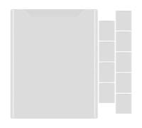 10 Pièces Pochette Plastique A4 Transparente PP, Blanche | Rangement Vertical, Protection des Documents, Tri par Sujet, pour Préparation D'examen et Voyage