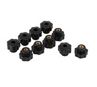10 Pièces Poignée de Bouton de Forme Ronde en Plastique de Couleur Noire Universelle M6 * 25 Paquet pour la Réparation de Remplacement de Machine-Outil Sensation de Prise