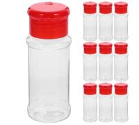 10 Pièces Poivrière en Plastique Pet Rouge, Hermétique