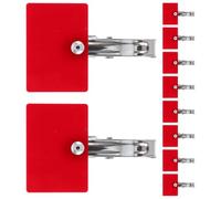 10 Pièces Porte-affiche à Clip, Acrylique et Acier Inoxydable | Affichage Compact et Portable, Usage en Magasin ou Comptoir Café, pour Barres de Portant et Prix