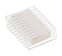10 Pièces Porte-badge à Carte Remplaçable en Acrylique et Fer | Design Transparent, Opération Simple et Pratique, Usage Travail, pour Personnel Hôtelier et Élèves