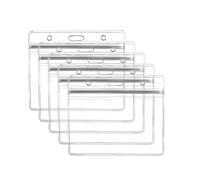 10 Pièces Porte-badge Étanche en Plastique, École et Bureau | Bords Polis, Anti-rayures, Format Portable à Suspendre, pour Carte D'identité au Quotidien