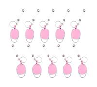 10 Pièces Porte-badge Rétractable D'œuf Abs Rose pour Enseignants | Clip Pivotant, Attache Facile et Légère, Usage en Conventions et Séminaires, Design Soigné