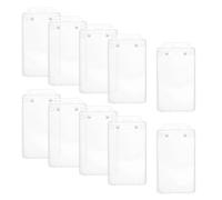 10 Pièces Porte-badge Vertical en Plastique Protège-carte Compact