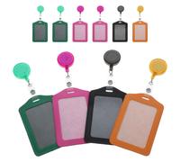 10 Pièces Porte-Badges Vertical En Cuir Pu Pour Passe