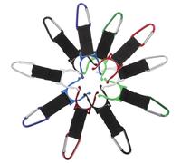 10 Pièces Porte-Bouteille à Crochet Bouteille d'eau | Alliage D'aluminium, Sangle Nylon, Clip de Col, pour Randonnée et Voyage, Fixation Compacte, Format Couleur Aléatoire