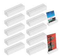 10 pièces porte-cartes en bois, porte-menu en bois pour restaurant, blanc, porte-cartes photo en bois pour mariage, banquet et fête, porte-numéros de table en bois de hêtre