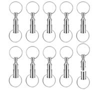 10 Pièces Porte-Clés à Dégagement Rapide Détachables et Amovibles Double Apart pour Maison, École, Bureau