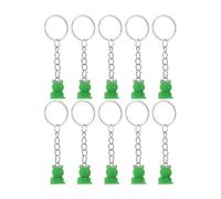 10 Pièces Porte-clés Grenouille Cartoon Bleu, Mini Breloque | Décoration pour Paquet à Dos, Fixation Facile, Aspect Lisse Arrondi, Usage Polyvalent, pour Cartes de Bus