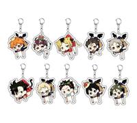 10 Pièces Porte Clés Hinata Shoyo Oikawa Tooru Pendentifs Porte-Clés Anime Haikyu Cosplay Chaîne Acrylique Décorations Set
