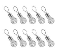 10 Pièces Porte-clés Lumineux LED Ampoule en Plastique